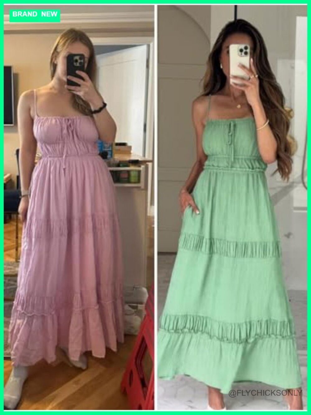 Backless Spaghetti Strap Tiered Flowy Maxi Dress with Pockets - Picture 3 of 7